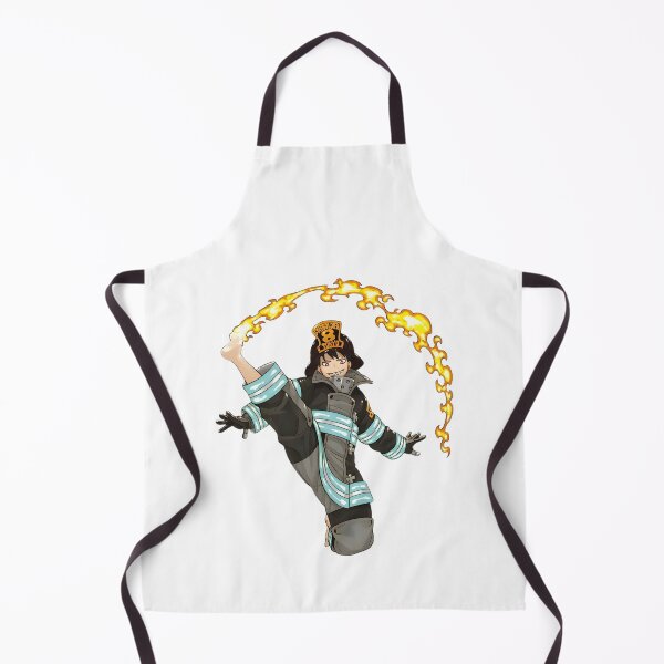 Item preview, Flame‑Wielding Anime Firefighter Illustration designed and sold by lamiarte.
