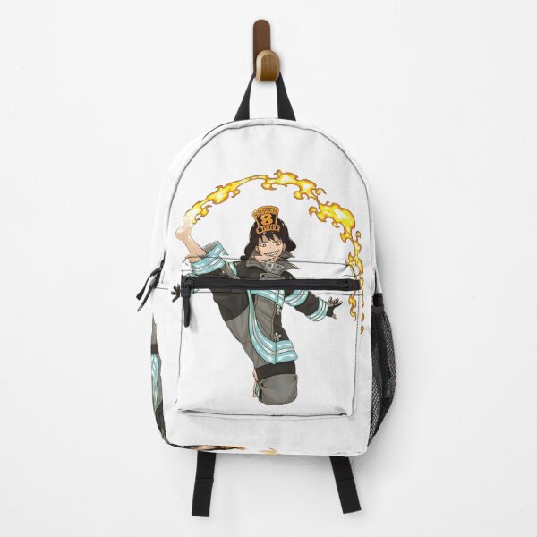 Item preview, Flame‑Wielding Anime Firefighter Illustration designed and sold by lamiarte.