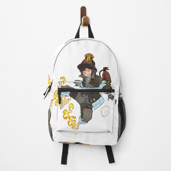 Item preview, Flame‑Wielding Anime Firefighter Illustration designed and sold by lamiarte.