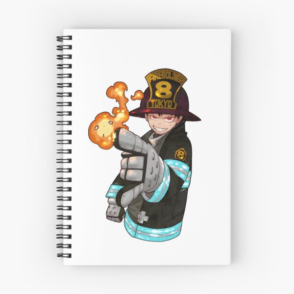 Item preview, Flame‑Wielding Anime Firefighter Illustration designed and sold by lamiarte.