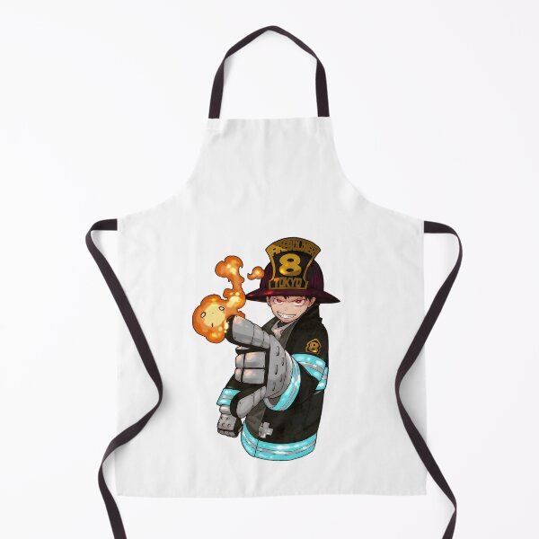 Item preview, Flame‑Wielding Anime Firefighter Illustration designed and sold by lamiarte.