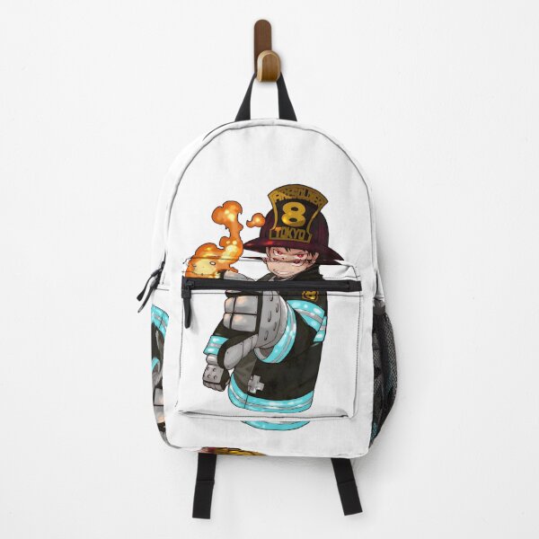 Item preview, Flame‑Wielding Anime Firefighter Illustration designed and sold by lamiarte.
