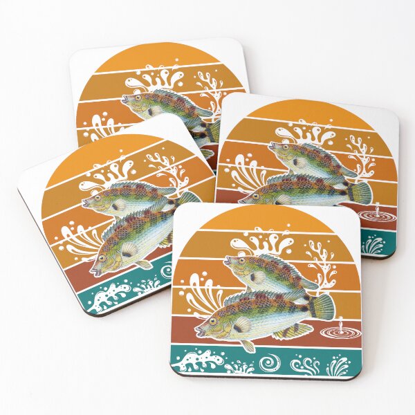 Item preview, Retro Banana Trout Golden Fishing Sunset designed and sold by Stag Prime Shop.