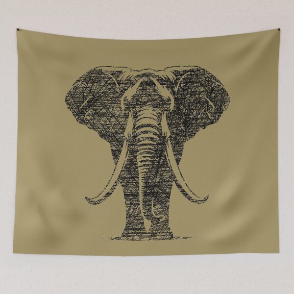 Item preview, Scribbled elephant designed and sold by BeJahMan.