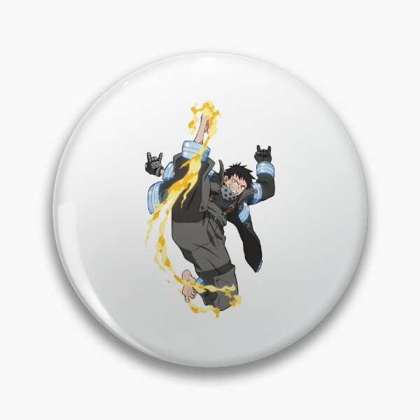 Item preview, Flame‑Wielding Anime Firefighter Illustration designed and sold by lamiarte.
