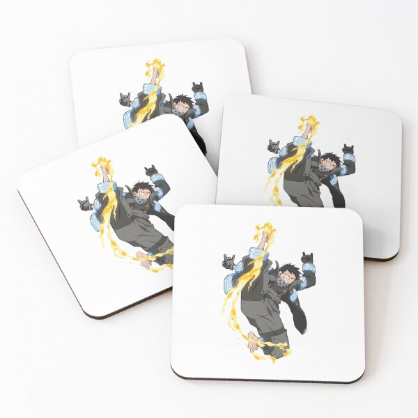Item preview, Flame‑Wielding Anime Firefighter Illustration designed and sold by lamiarte.