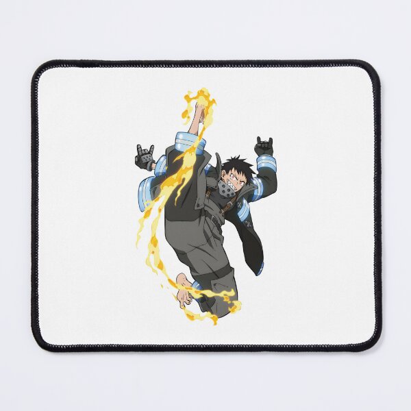 Item preview, Flame‑Wielding Anime Firefighter Illustration designed and sold by lamiarte.