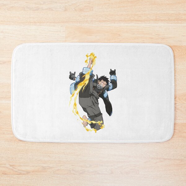 Item preview, Flame‑Wielding Anime Firefighter Illustration designed and sold by lamiarte.