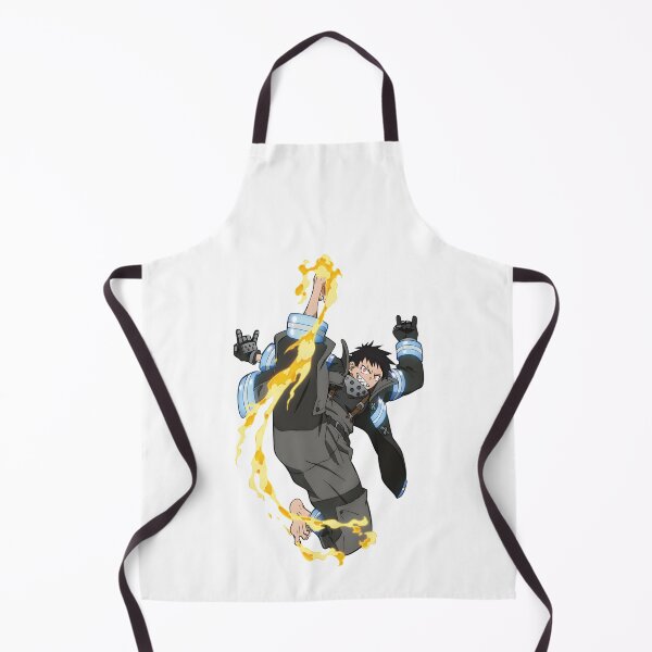 Item preview, Flame‑Wielding Anime Firefighter Illustration designed and sold by lamiarte.
