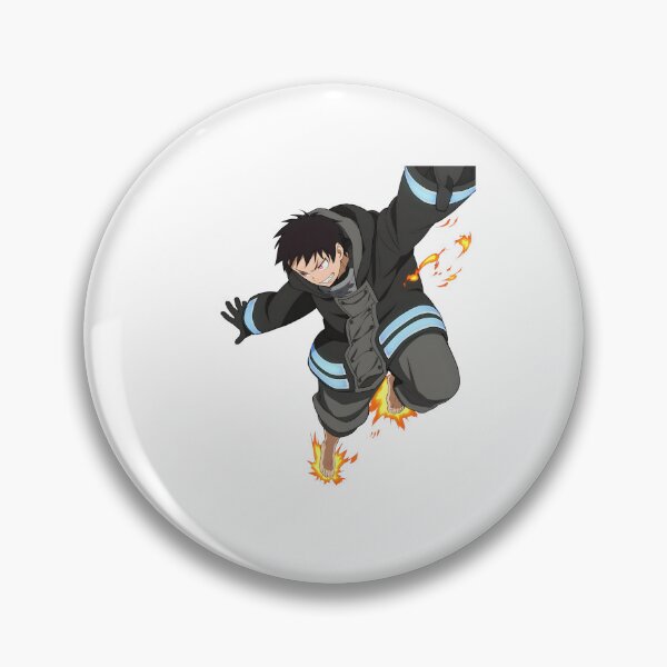 Item preview, Flame‑Wielding Anime Firefighter Illustration designed and sold by lamiarte.