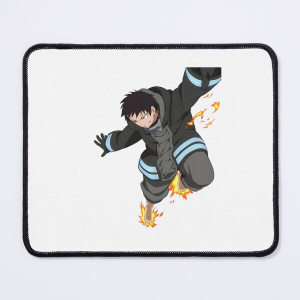 Item preview, Flame‑Wielding Anime Firefighter Illustration designed and sold by lamiarte.