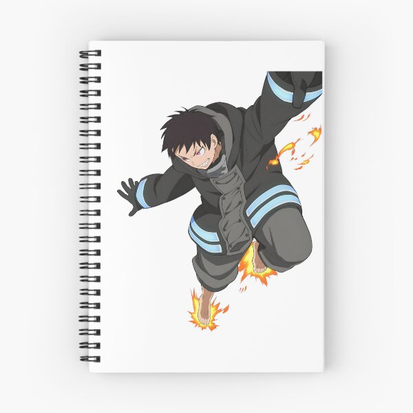 Item preview, Flame‑Wielding Anime Firefighter Illustration designed and sold by lamiarte.