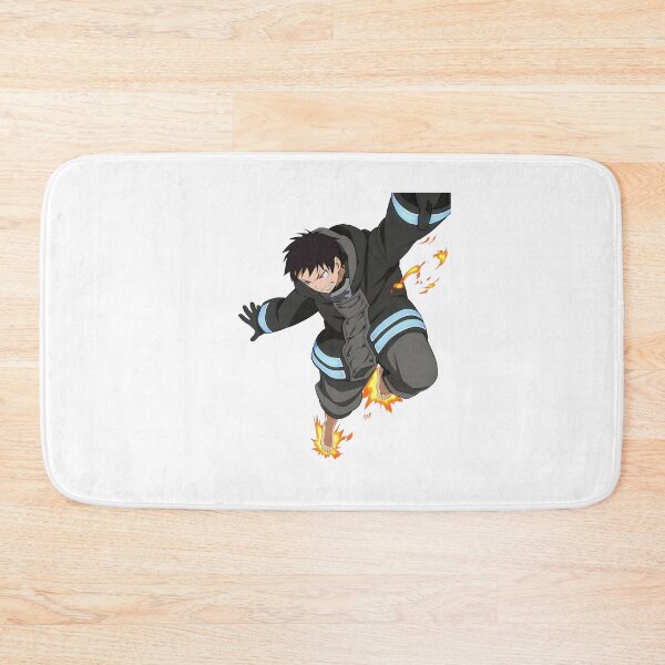 Item preview, Flame‑Wielding Anime Firefighter Illustration designed and sold by lamiarte.