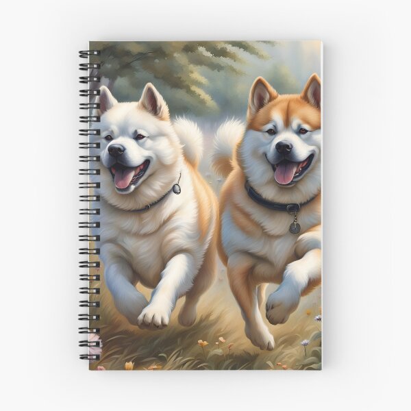 Item preview, Akita Inu in a Flowerfield 2 designed and sold by JJArtCreations.
