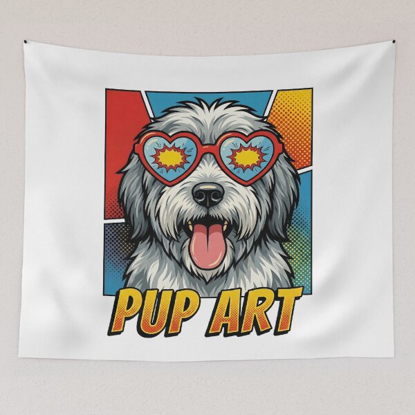 Item preview, Pop Art Polish Lowland Sheepdog Retro Dog designed and sold by k3rstman1.