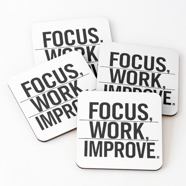 Item preview, Focus Work Improve – Minimalist Motivation Gym & Productivity T-Shirt designed and sold by rsuniquestyle.