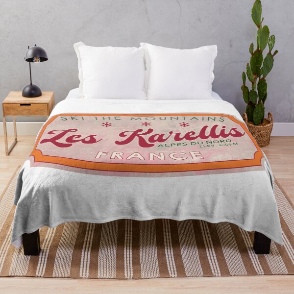 Item preview, Les Karellis, France, Alpes du Nord, Ski, textured skiing badge designed and sold by Wanderful-roads.