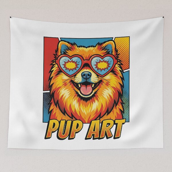 Item preview, Pop Art Pomeranian Retro Dog designed and sold by k3rstman1.