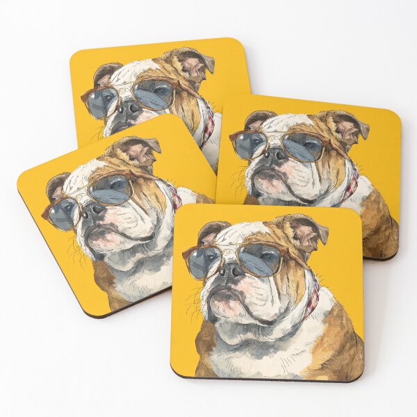 Item preview, Cool Bulldog with Glasses Portrait designed and sold by LawleyKingdom.