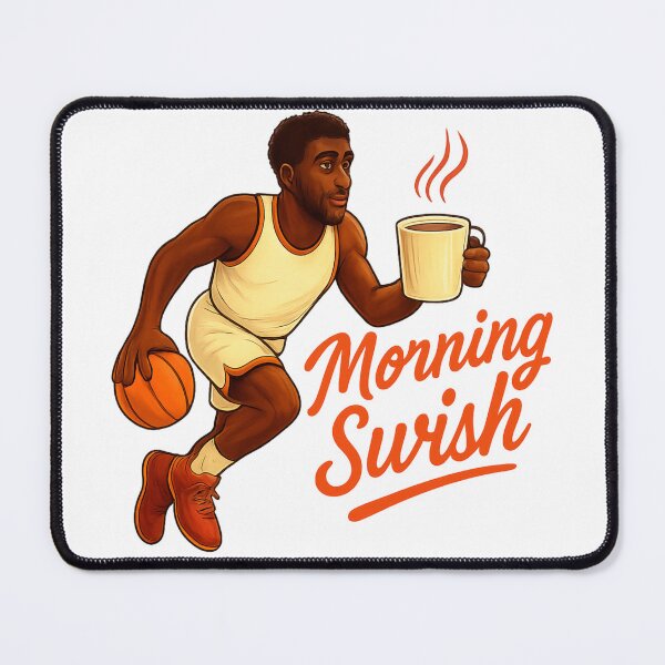 Item preview, Morning Swish Funny Basketball Coffee Lover Player T-Shirt designed and sold by RMTrendy.