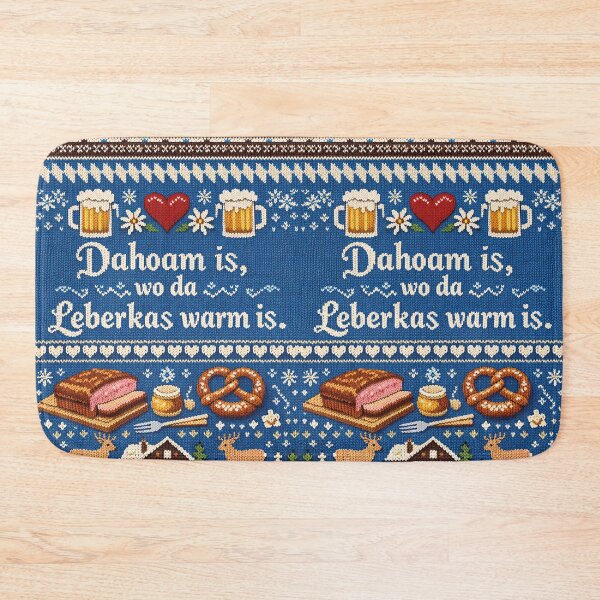 Item preview, Home is where Leberkas is warm knitted design designed and sold by Mauswohn.