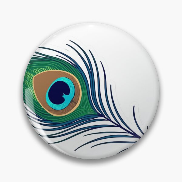 Item preview, Curved Peacock Feather Sticker | Mor Pankh Half Round Aesthetic Design designed and sold by jogmayashop.