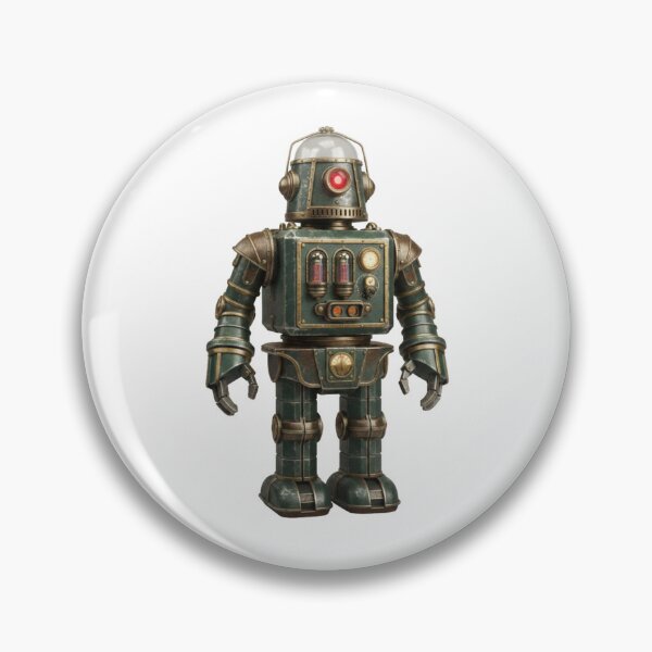 Item preview, Vintage 1950s Retro Robot Realistic Sci-Fi Sticker designed and sold by octozap.