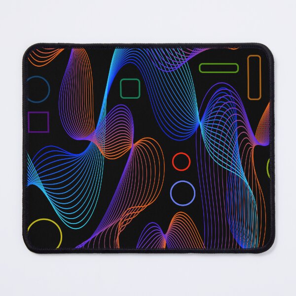 Item preview, Neon Abstract Wave Lines on Transparent Background designed and sold by busurman.