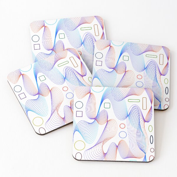 Item preview, Neon Abstract Wave Lines on Transparent Background designed and sold by busurman.