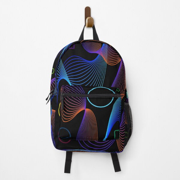 Item preview, Neon Abstract Wave Lines on Transparent Background designed and sold by busurman.