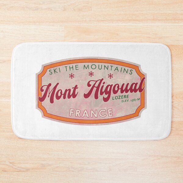 Item preview, Mont Aigoual, France, Lozère, Ski, textured skiing badge designed and sold by Wanderful-roads.