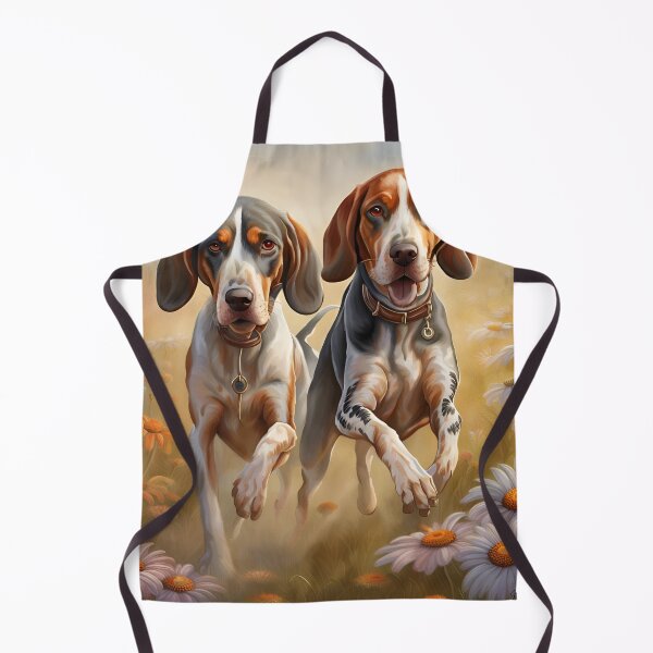 Item preview, American English Coonhound dog in a Flowerfield designed and sold by JJArtCreations.