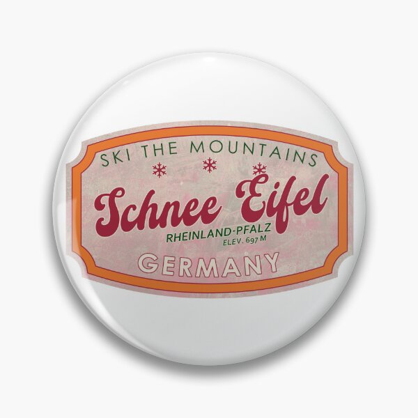 Item preview, Schnee Eifel, Germany, Rheinland-Pfalz, Ski, textured skiing badge designed and sold by Wanderful-roads.