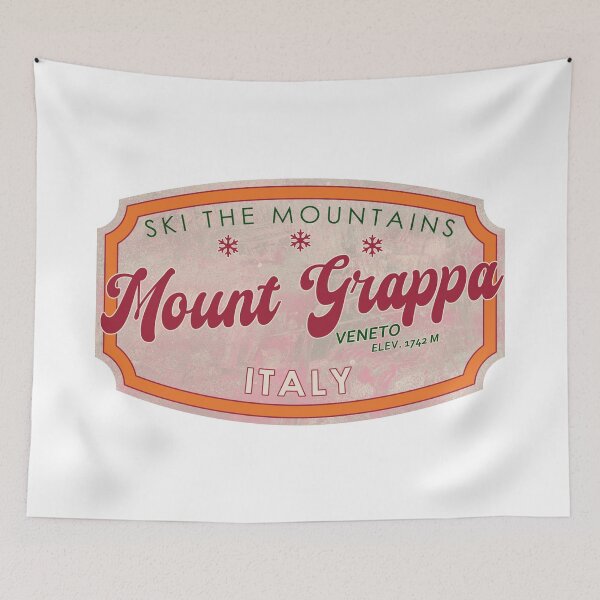 Item preview, Mount Grappa, Italy, Veneto, Ski, textured skiing badge designed and sold by Wanderful-roads.