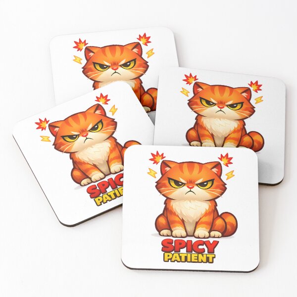 Item preview, Spicy Patient – Angry Cat Funny Veterinary Illustration designed and sold by Bettybee00.