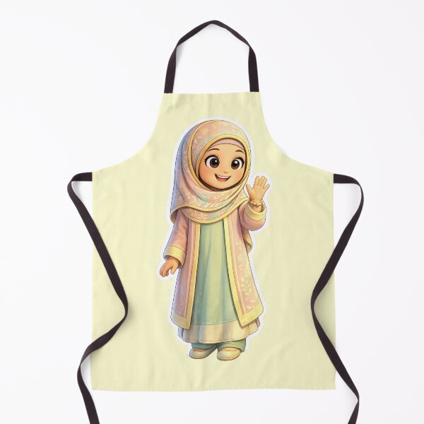 Item preview, Cute Hijab Girl Waving - Pastel Modest Character designed and sold by MonaRose_Art.