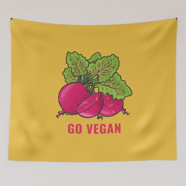 Item preview, Vintage "Go Vegan" Radish Illustration - Botanical Garden designed and sold by MrGlayga.