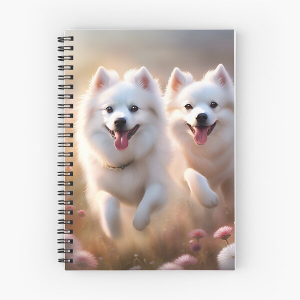 Item preview, American Eskimo Dog in a Flowerfield designed and sold by JJArtCreations.