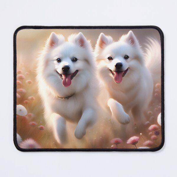 Item preview, American Eskimo Dog in a Flowerfield designed and sold by JJArtCreations.