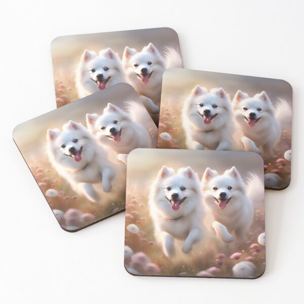 Item preview, American Eskimo Dog in a Flowerfield designed and sold by JJArtCreations.