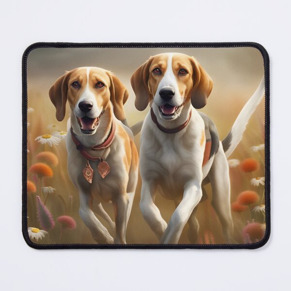 Item preview, American Foxhound in a Flowerfield designed and sold by JJArtCreations.