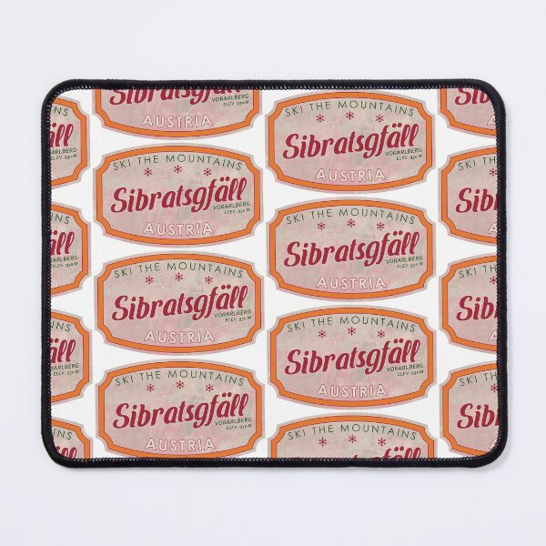 Item preview, Sibratsgfäll, Austria, Vorarlberg, Ski, textured skiing badge designed and sold by Wanderful-roads.