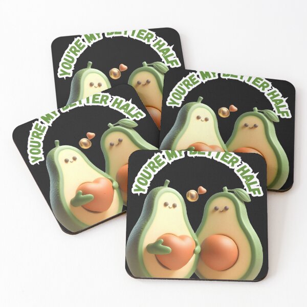 Item preview, You're My Better Half: Cute 3D Avocado Proposal Valentine Art designed and sold by HopeAndHustle.