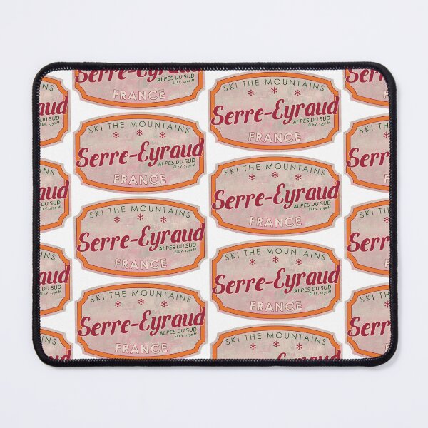 Item preview, Serre-Eyraud, France, Alpes du Sud, Ski, textured skiing badge designed and sold by Wanderful-roads.