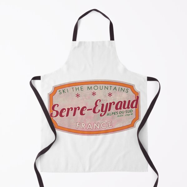 Item preview, Serre-Eyraud, France, Alpes du Sud, Ski, textured skiing badge designed and sold by Wanderful-roads.