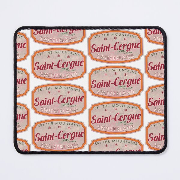 Item preview, Saint-Cergue, Switzerland, Vaud, Ski, textured skiing badge designed and sold by Wanderful-roads.