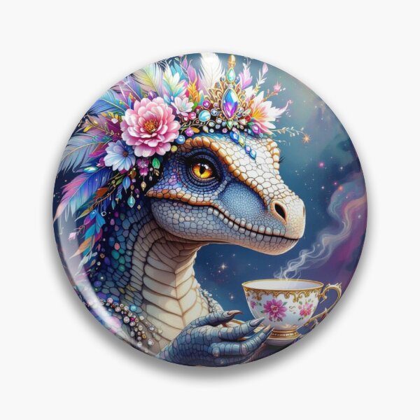 Item preview, Fantasy Dino With Tea designed and sold by VFWChuck.