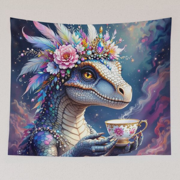 Item preview, Fantasy Dino With Tea designed and sold by VFWChuck.