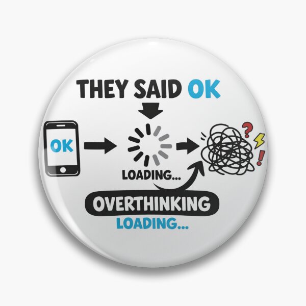 Item preview, They Said OK Overthinking Loading – Funny Text Meme Shirt designed and sold by TTStudio.