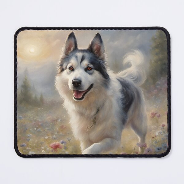 Item preview, Yakutian Laika in a Flowerfield designed and sold by JJArtCreations.